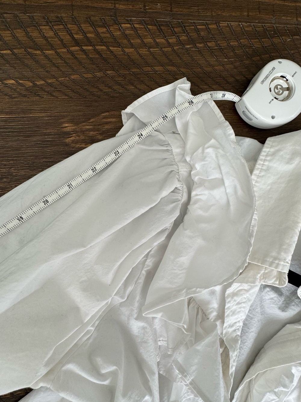 H&M 100% cotton White Ruffle-Detail Button Down Shirt - Picture 12 of 14